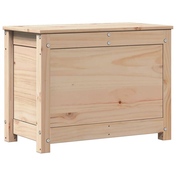 vidaXL Caja de almacenamiento madera maciza de pino 60x32x45,5 cm