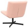 vidaXL Silla giratoria Rosa 63 x 75 x 76 cm Piel de oveja