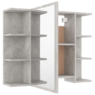 vidaXL Juego muebles de baño 4 pzas madera de ingeniería gris hormigón
