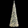 vidaXL &Aacute;rbol de Navidad artificial desplegable con nieve 100 LED 150cm