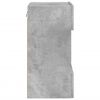 vidaXL Mueble de TV de pared con luces LED gris hormig&oacute;n 40x30x60,5 cm