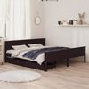 vidaXL Estructura cama 2 cajones madera pino marr&oacute;n oscuro 180x200 cm