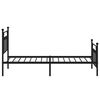 vidaXL Estructura cama sin colch&oacute;n con estribo metal negro 100x190 cm
