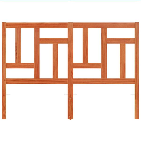 vidaXL Cabecero de cama madera maciza de pino marr&oacute;n cera 160 cm