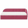 vidaXL Estructura de Cama Esquina con Colch&oacute;n 2 pcs Rojo Terciopelo