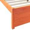 vidaXL Cama con Estanter&iacute;a con cabecera 2 pcs Marr&oacute;n cera 200 x 200 cm