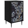 vidaXL Mesa de noche DOKKUM Roble Negro 36 x 33 x 61 cm
