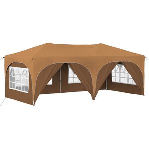 vidaXL Carpa Plegable para Fiestas 575 x 288 x 245 cm Beige