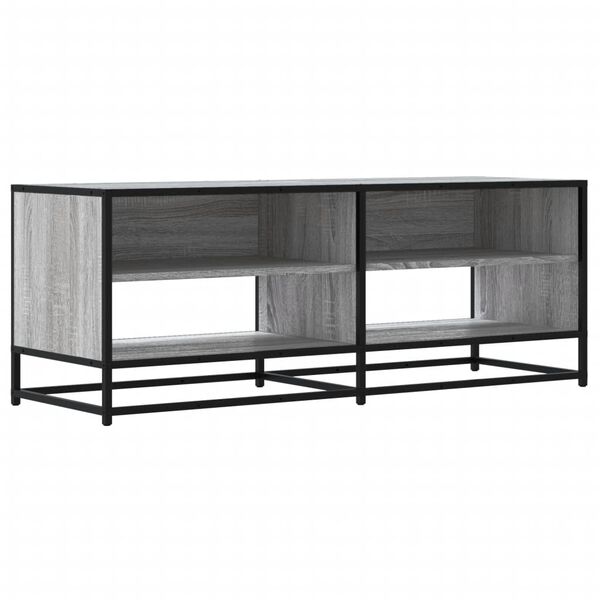 vidaXL Mueble TV metal y madera ingenier&iacute;a gris Sonoma 120,5x40x46 cm