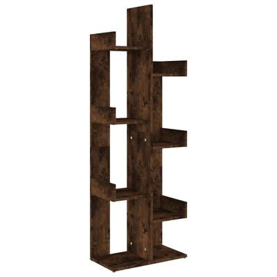 vidaXL Estantería madera contrachapada roble ahumado 48x25,5x140 cm