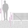 vidaXL Poste de Valla Plateado 100 x 0,6 m (malla de 12 x 12 mm) Acero