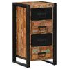 vidaXL C&oacute;moda de madera maciza reciclada multicolor 40x40x75 cm