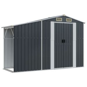 vidaXL Cobertizo de jard&iacute;n acero galvanizado antracita 277x93x179 cm