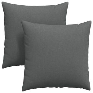 vidaXL Cojines de sof&aacute; 2 pcs Gris oscuro 80 x 80 cm tela