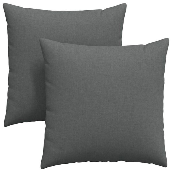 vidaXL Cojines de sofá 2 pcs Gris oscuro 80 x 80 cm tela