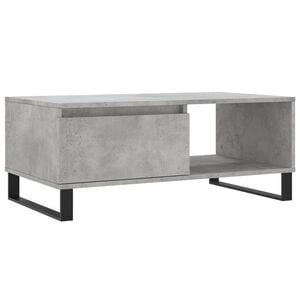 vidaXL Mesa de centro madera contrachapada gris hormig&oacute;n 90x50x36,5 cm
