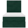 vidaXL Estructura cama otomana colchones verde oscuro 90x190cm