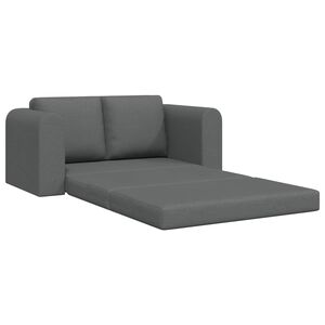 vidaXL Sof&aacute; cama 60cm Gris oscuro tela