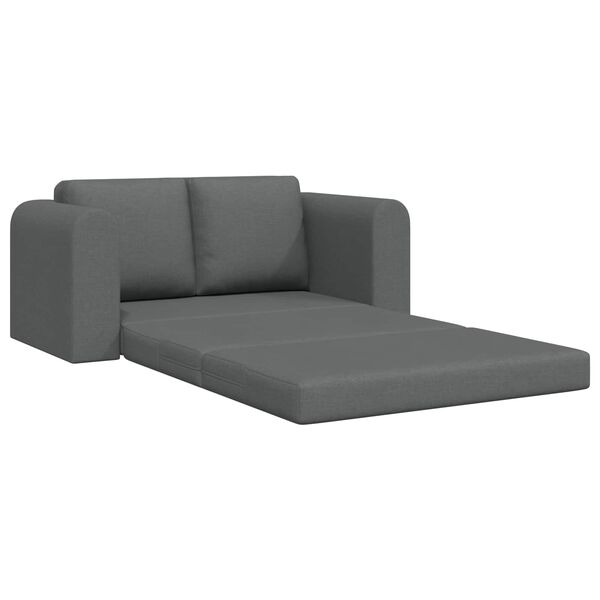 vidaXL Sof&aacute; cama 60cm Gris oscuro tela