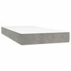 vidaXL Cama box spring con colch&oacute;n terciopelo gris claro 120x190 cm