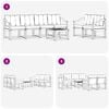 vidaXL Conjunto de sof&aacute;s de exterior con coj&iacute;n 7 pcs Natural y negro