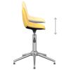 vidaXL Silla de oficina giratoria de tela amarilla mostaza