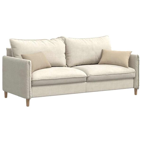 vidaXL Cojines de sofá 2 pcs Crema 50 x 30 cm tela