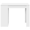 vidaXL Escritorio con cajón y estante madera contrachapada blanco