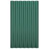 vidaXL Paneles de tejado 12 unidades acero galvanizado verde 60x36 cm