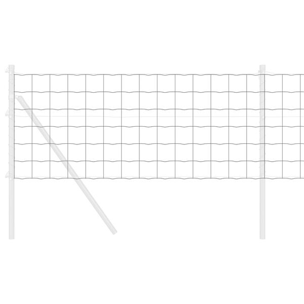 vidaXL Euro Valla Gris 0,4 x 10 m Hierro recubierto de PVC