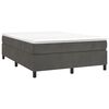 vidaXL Estructura de cama con somier terciopelo gris oscuro 140x190cm