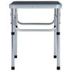 vidaXL Mesa de camping plegable aluminio gris 60x45 cm