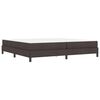 vidaXL Cama tipo Box Spring Marr&oacute;n Oscuro 200 x 200 cm tela