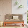 vidaXL Sof&aacute; Medio de Jard&iacute;n Pino macizo Marr&oacute;n Cera 120 x 84 x 70 cm