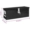 vidaXL Caja de almacenaje de aluminio negro 60x23,5x23 cm