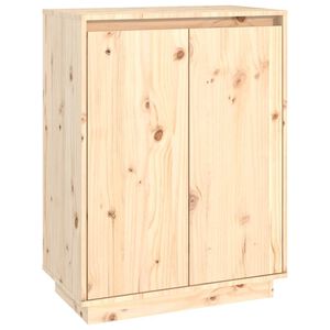 vidaXL Zapatero de madera maciza de pino 60x35x80 cm