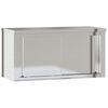vidaXL Armario de pared de cocina puertas correderas acero inoxidable