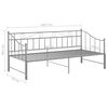 vidaXL Estructura sof&aacute; cama extra&iacute;ble sin colch&oacute;n metal gris 90x200 cm