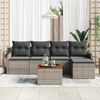 vidaXL Conjunto de sofá de jardín 6 pcs Gris