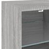 vidaXL Muebles TV pared con LED 6 pzas madera ingenier&iacute;a gris Sonoma