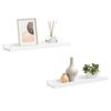 vidaXL Repisa para marcos de fotos 2 uds MDF blanco 40x9x3 cm