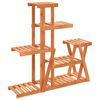 vidaXL Soporte para flores madera maciza de abeto 95x25x96 cm
