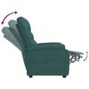 vidaXL Sill&oacute;n reclinable de tela verde oscuro