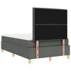 vidaXL Cama tipo Box Spring con colch&oacute;n Gris oscuro 120 x 200 cm tela