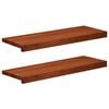 vidaXL Alfeizares 2 uds. Marr&oacute;n 70 x 25 x 2 cm Madera de Haya S&oacute;lida
