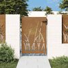 vidaXL Puerta de jard&iacute;n acero corten dise&ntilde;o hierba 85x125 cm