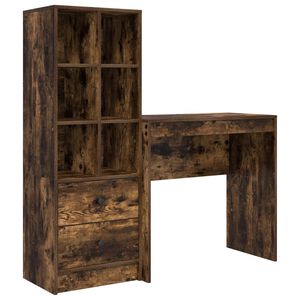 vidaXL Escritorio Roble ahumado 125,5 x 40 x 127 cm 2 uds.