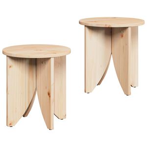 vidaXL Mesa de Caf&eacute; 2 pcs Natural