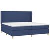 vidaXL Cama box spring con colch&oacute;n tela azul 200x200 cm