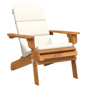 vidaXL Silla de jardín Adirondack con cojines madera maciza acacia
